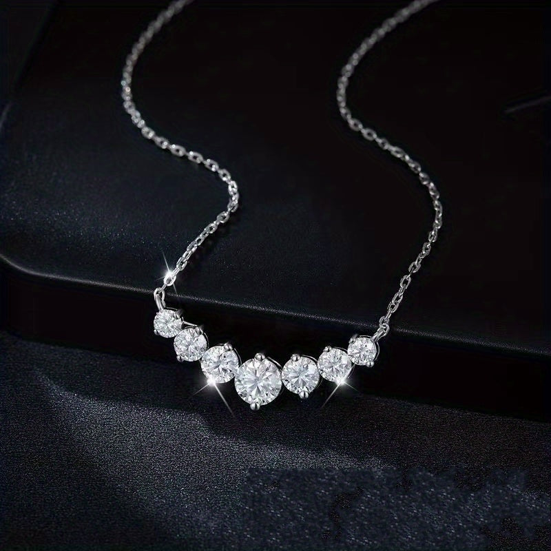 Stunning Moissanite Choker Necklace in 925 Silver - Perfect Neck Jewelry for Wedding, Proposal, Engagement, Anniversary, or Birthday Gift.