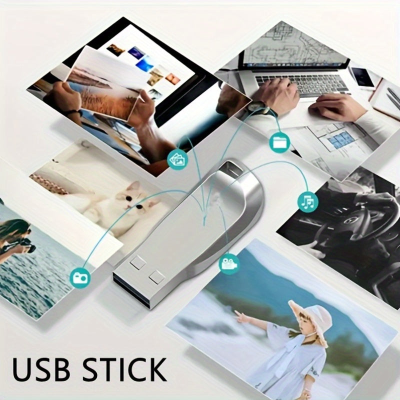 Металлический USB 2.0 флеш-накопитель с высокой скоростью передачи данных, доступный в различных размерах, безопасная передача для компьютеров и планшетов