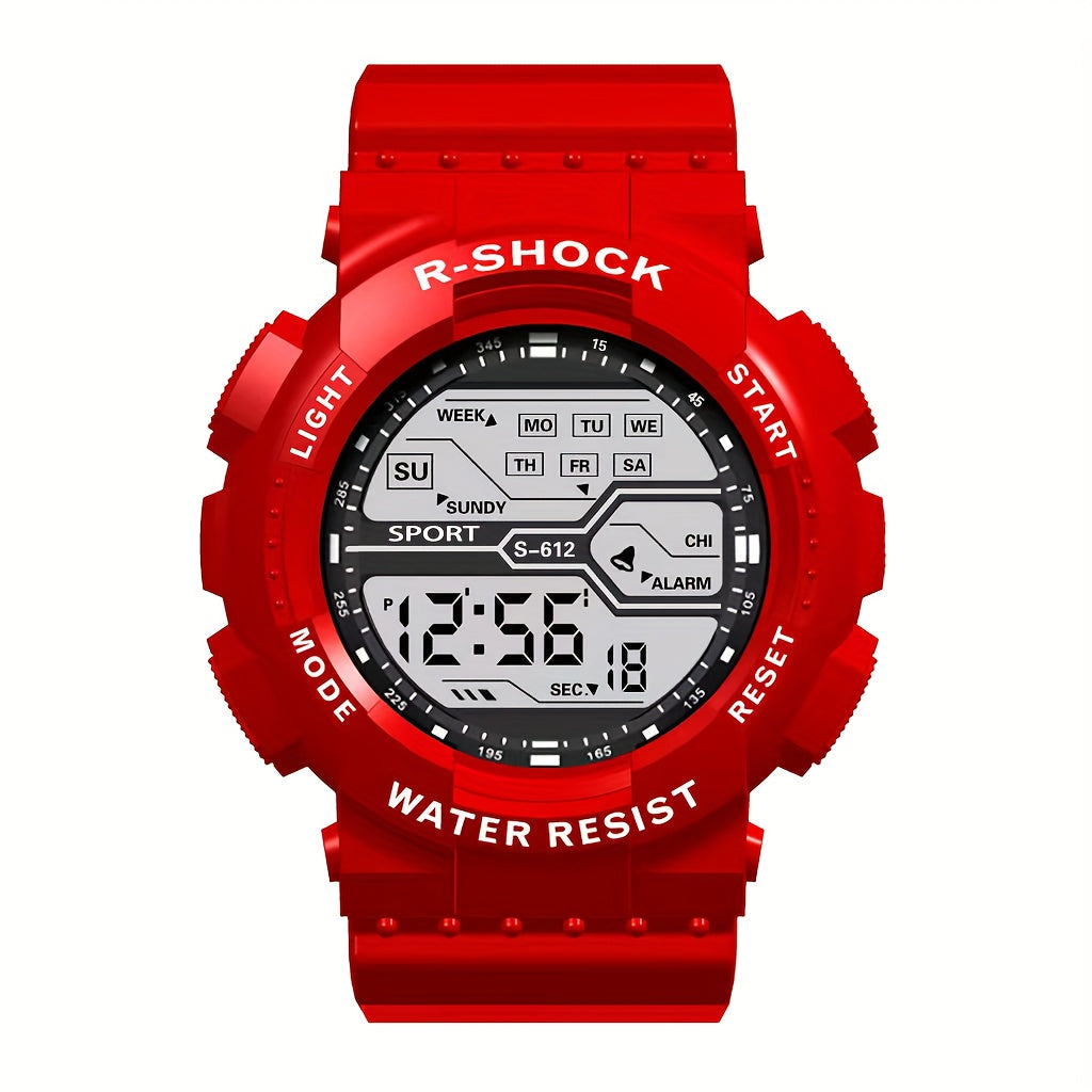 Great Gift Idea: Sporty Electronic Watch with Luminous Display, Perfect for Teens and Adults