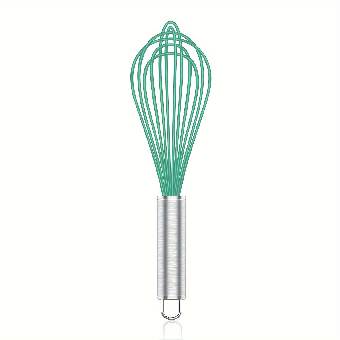 High-Quality Silicone and Stainless Steel Whisk - Safe for use on Nonstick Pans, Heat Resistant - A Must-Have Kitchen Tool