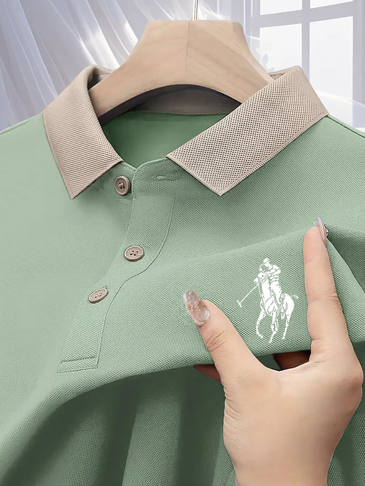 H1506 Stylish and Breathable Business Polo Shirt with Colorful Print