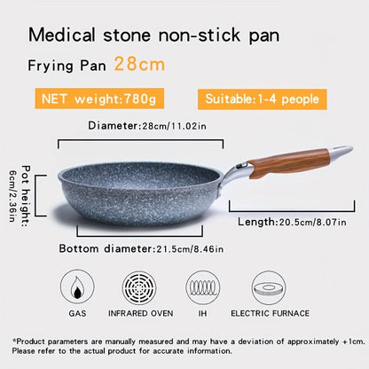 1-piece Cornstone flat bottom frying pan that is also a non-stick pan, milk pot, and soup pot. This home cookware is compatible with induction cookers.