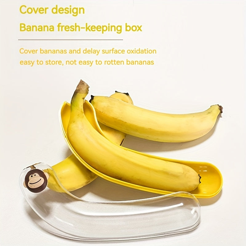 Plastic Banana Storage Box, Ideal for Keeping Fruit Fresh Without Electricity - Featuring a Banana-shaped Design for Convenient Storage and Long-lasting Freshness