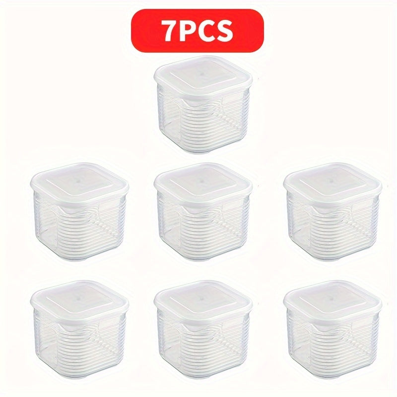 Set of 7 Leakproof Food Storage Containers with Flip-Top Lids - Freezer-Safe, Stackable, BPA-Free PP Meal Prep Boxes for Storing Soup, Meat, Grains & More - Perfect for Keeping Your Kitchen Organized