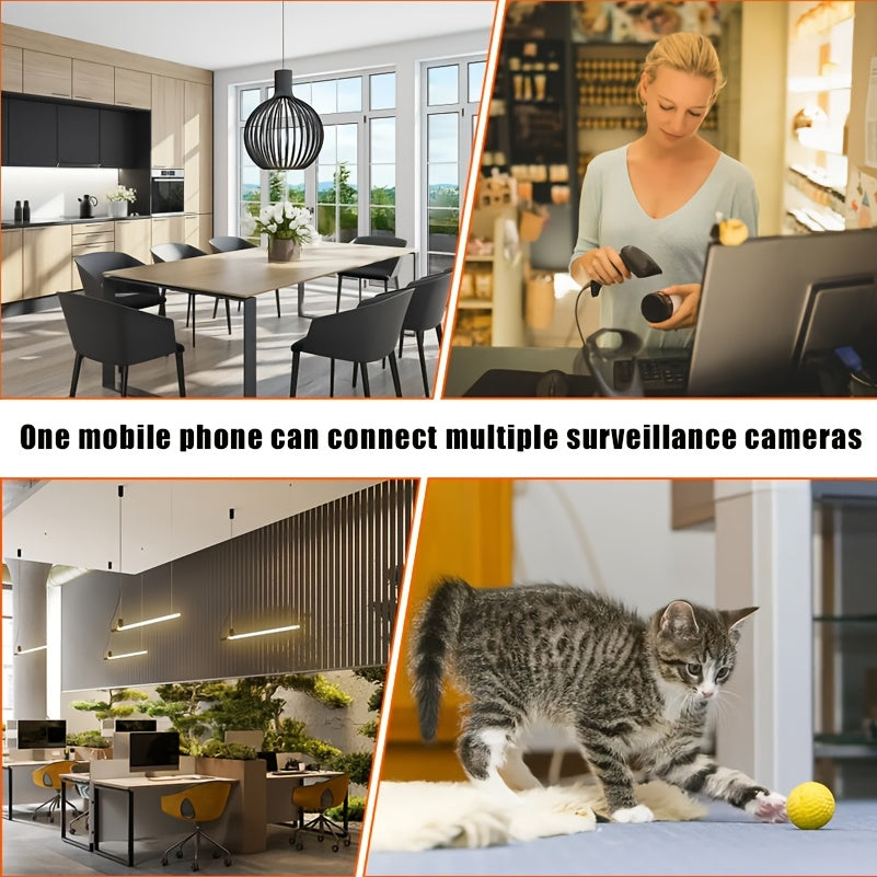 Experience ultimate peace of mind with the YIIYRY 1pc 1080P Dual Lens Smart Security Camera. Featuring night vision, two-way audio, remote viewing via smartphone, Wi-Fi connectivity, USB power options, and cloud/SD card storage. Take control with pan and