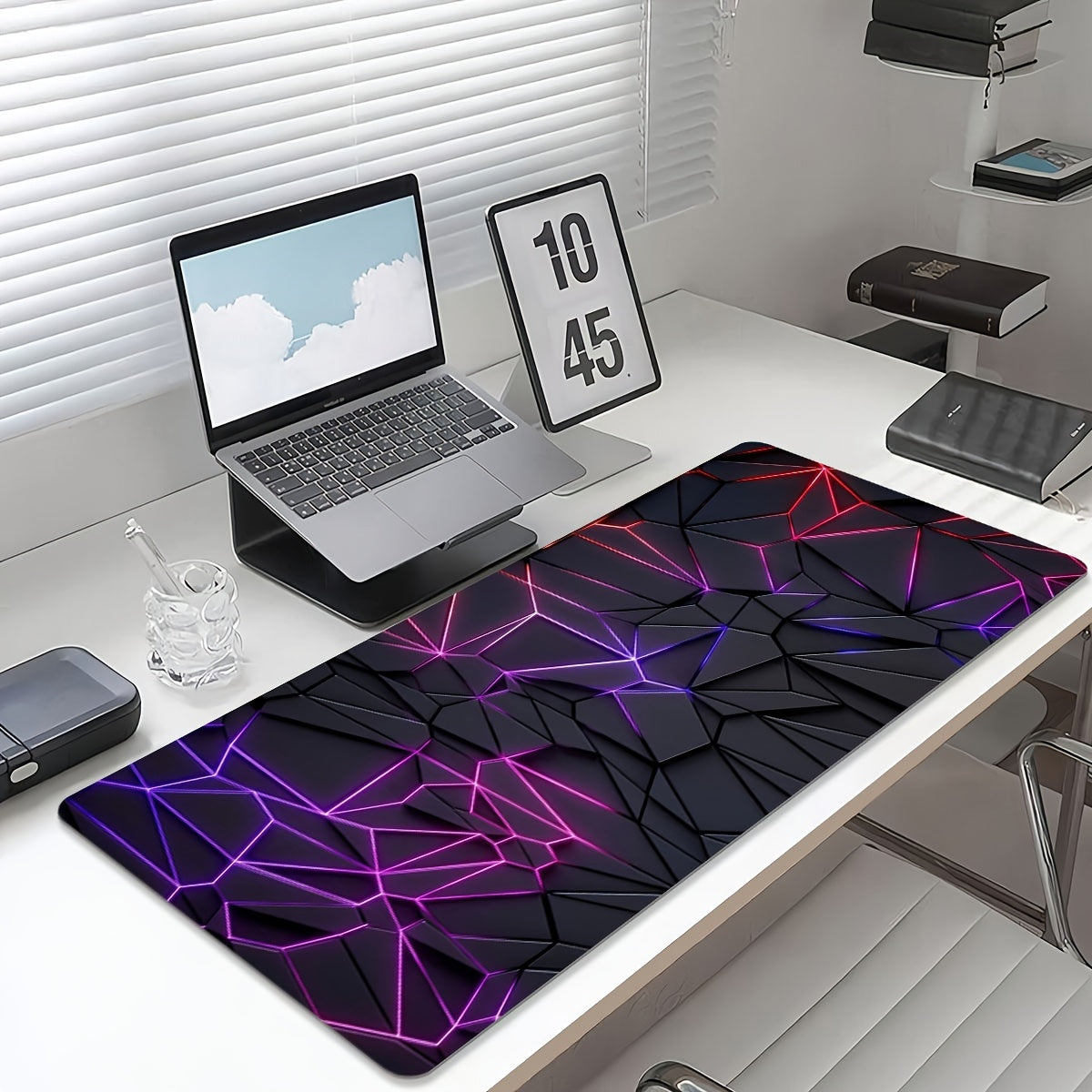 Durable, large, stylish geometric mouse pad for computers and laptops - waterproof, non-slip, perfect for gamers or office use.