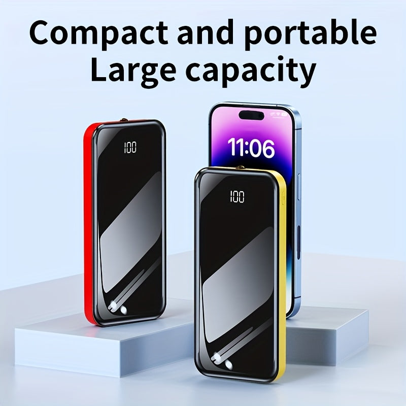 20000mAh Power Bank with 22.5W/PD20W Fast Charging, LED Display, LED Light, Dual Input/Output, Compact and Portable