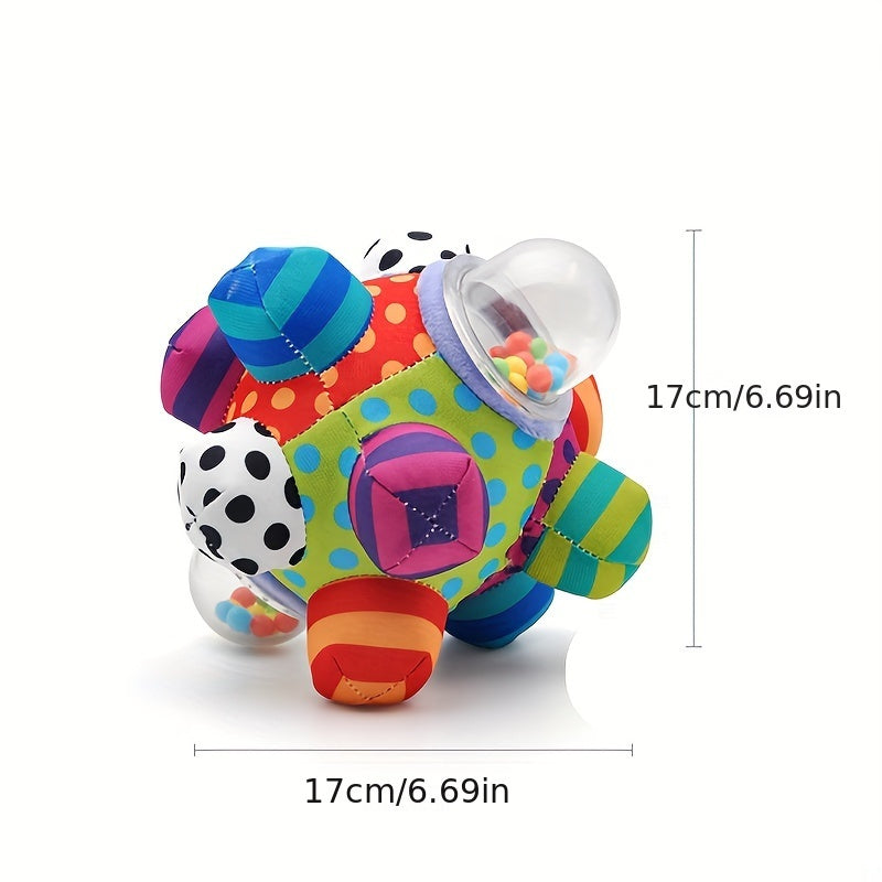 Baby Bomb Rattle Ball - Tactile Sensory Cloth Ball for Babies Ages 0-1 - Three-dimensional Hand Grab Toy for Halloween, Christmas, and Thanksgiving Gift.