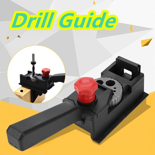 Handheld Doweling Jig Kit for Accurate Hole Drilling, Durable Plastic Construction.