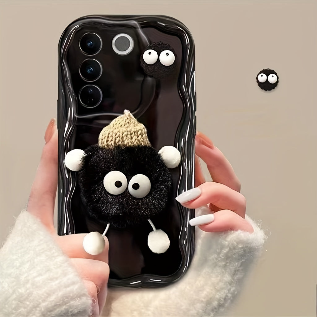 Soft plush cookie-shaped phone case compatible with various Samsung models including A15, A52, A73, A13-4G, A54, S20 FE, S22, S23, A05s, A12, A25, A23, and A33.