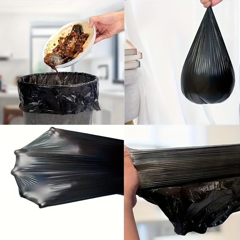 Get 100 pieces of cost-effective black garbage bags, each weighing 180g. Enjoy a special Christmas Halloween promotion price for these bags made from healthy and new materials. Perfect for use at home, in the office, or in the car, these bags are