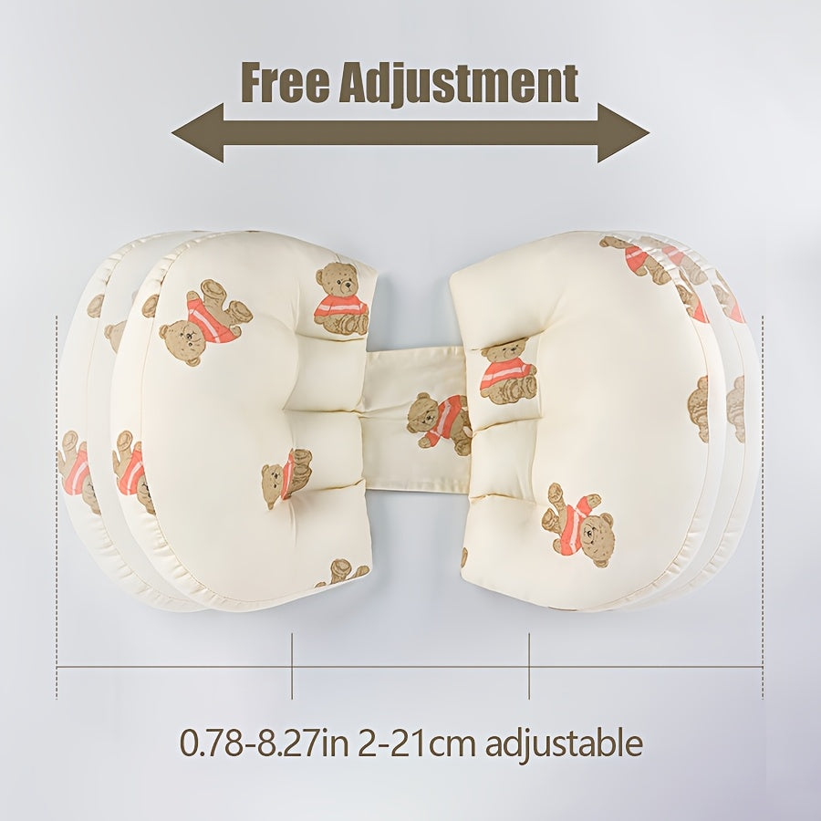 Comfortable U-shaped Pregnancy Pillow with Adjustable Side Sleeping Support and 30° Slope Design, Made of Polyester Fiber for Tummy and Back Comfort