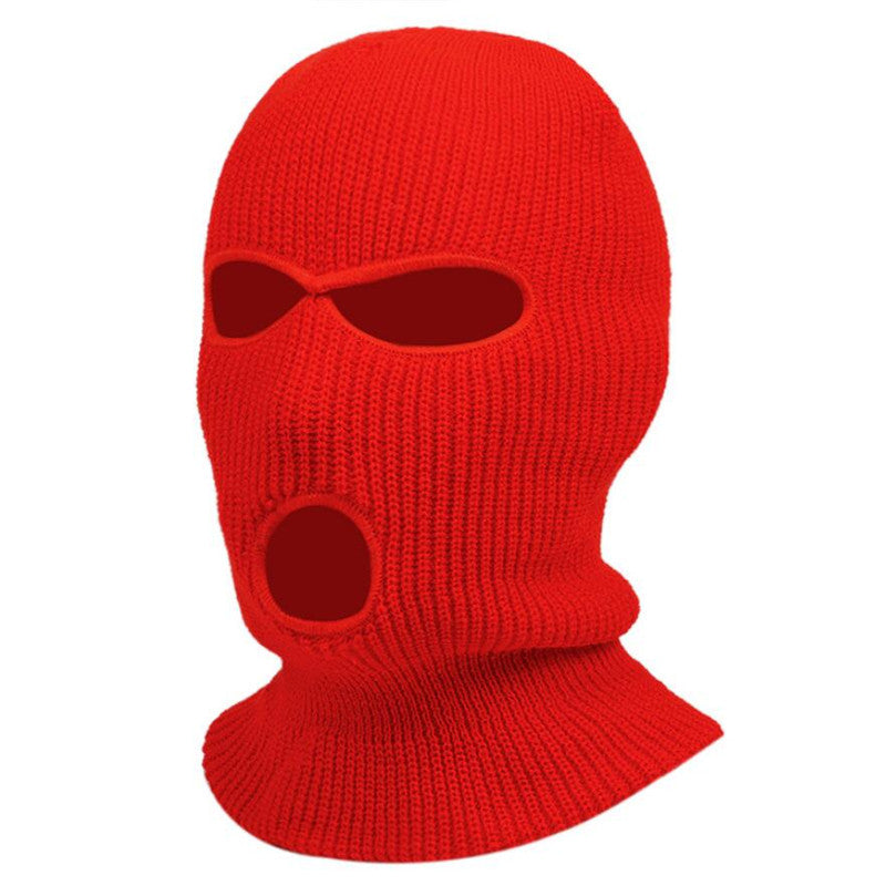 3-Hole Knitting Ski Mask for Cold Weather - Winter Head Cover to Keep You Warm and Protected While Riding