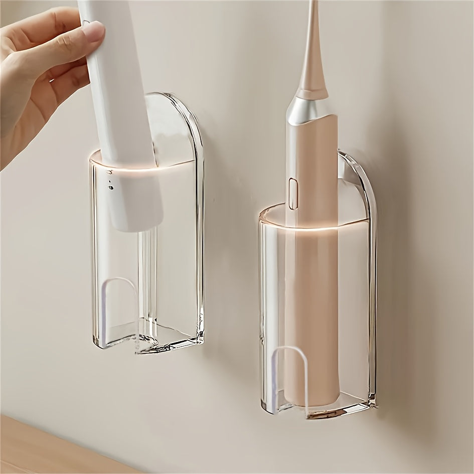 2 Self-Adhesive Electric Toothbrush Holders - Space-Saving Bathroom Organizers, Ideal for Christmas and Halloween Decor, Gifts, and Storage.