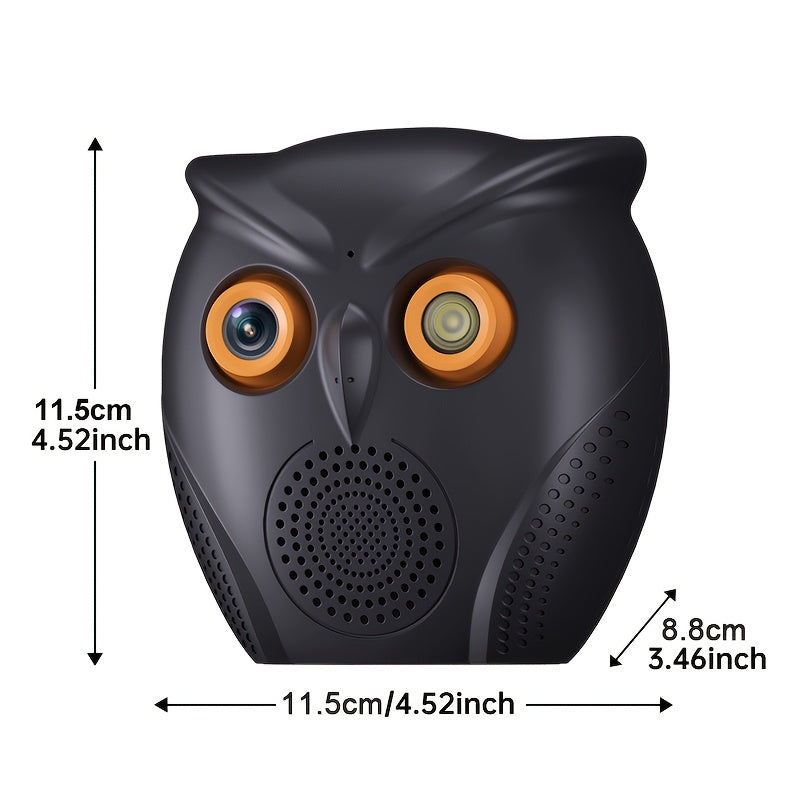 Get the 1pc Owl-Shaped WiFi Security Camera for indoor monitoring. This smart camera features night vision, 1080p HD resolution, and is USB powered. It is also compatible with smartphones, easy to install, and does not require batteries.