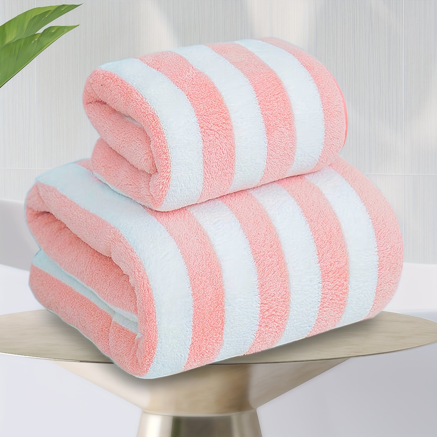 8-piece microfiber towel set with super absorbency, quick drying, lightweight, and soft for bathroom or beach use.