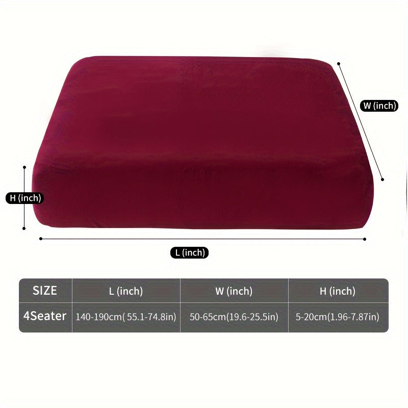 Soft, non-slip velvet sofa slipcover protects furniture and enhances home decor.