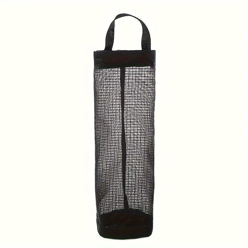 Organize Your Kitchen Space with a Foldable Plastic Bag Holder - Hang and Store Grocery Bags and Garbage Easily with Breathable Mesh Design