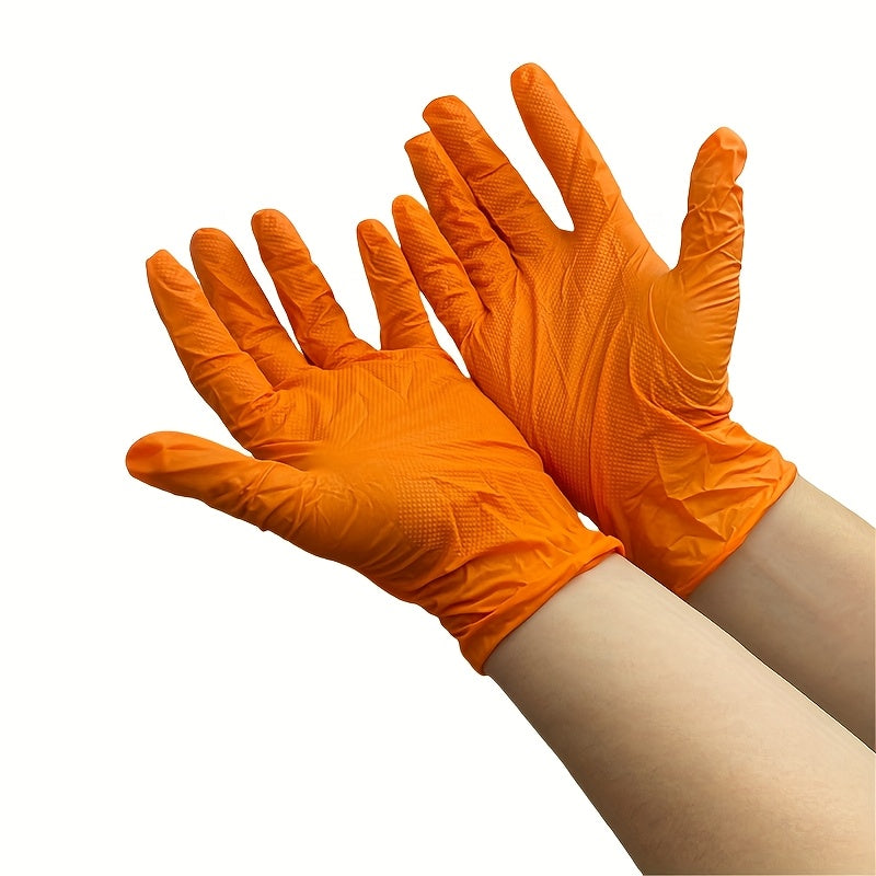 LHM offers a pack of 20/40/60 8mm Nitrile Gloves that are ambidextrous, waterproof, latex & PVC free. They are thick, durable, non-slip, lightweight, and feature a diamond texture. Perfect for household, pet care, industrial repair, outdoor, kitchen