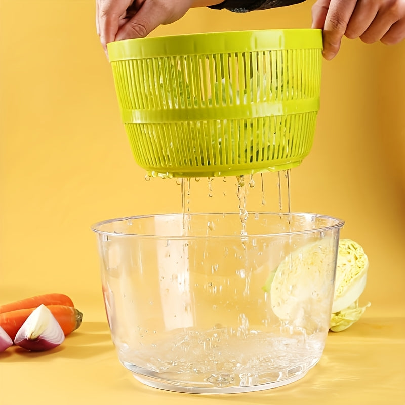 1pc Multi-Functional Plastic Salad Spinner: No Electricity Needed