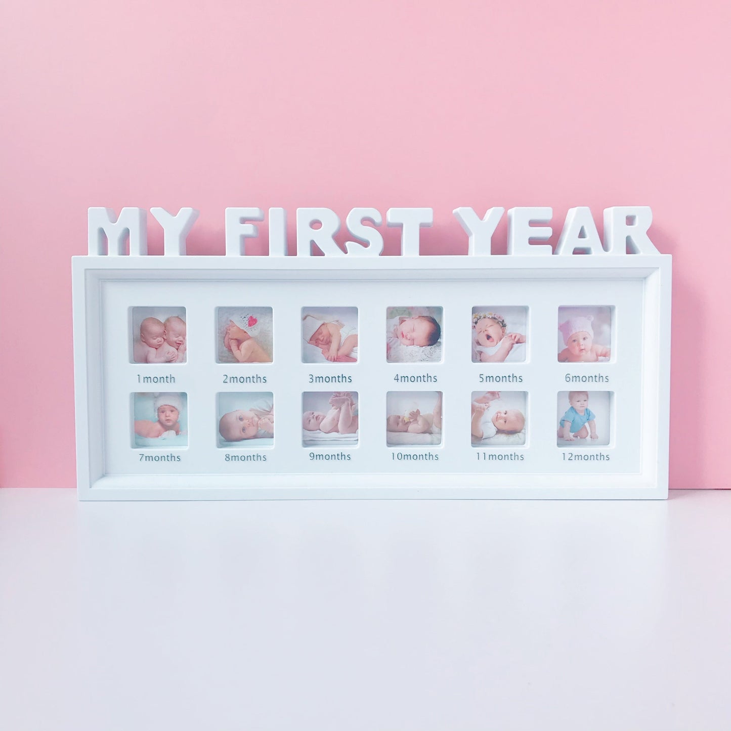 A versatile gift idea for your little one's special moments - 12 Months Baby Milestone Photo Sign Frame. Perfect for 1st Birthday, Halloween, Thanksgiving, and Christmas.