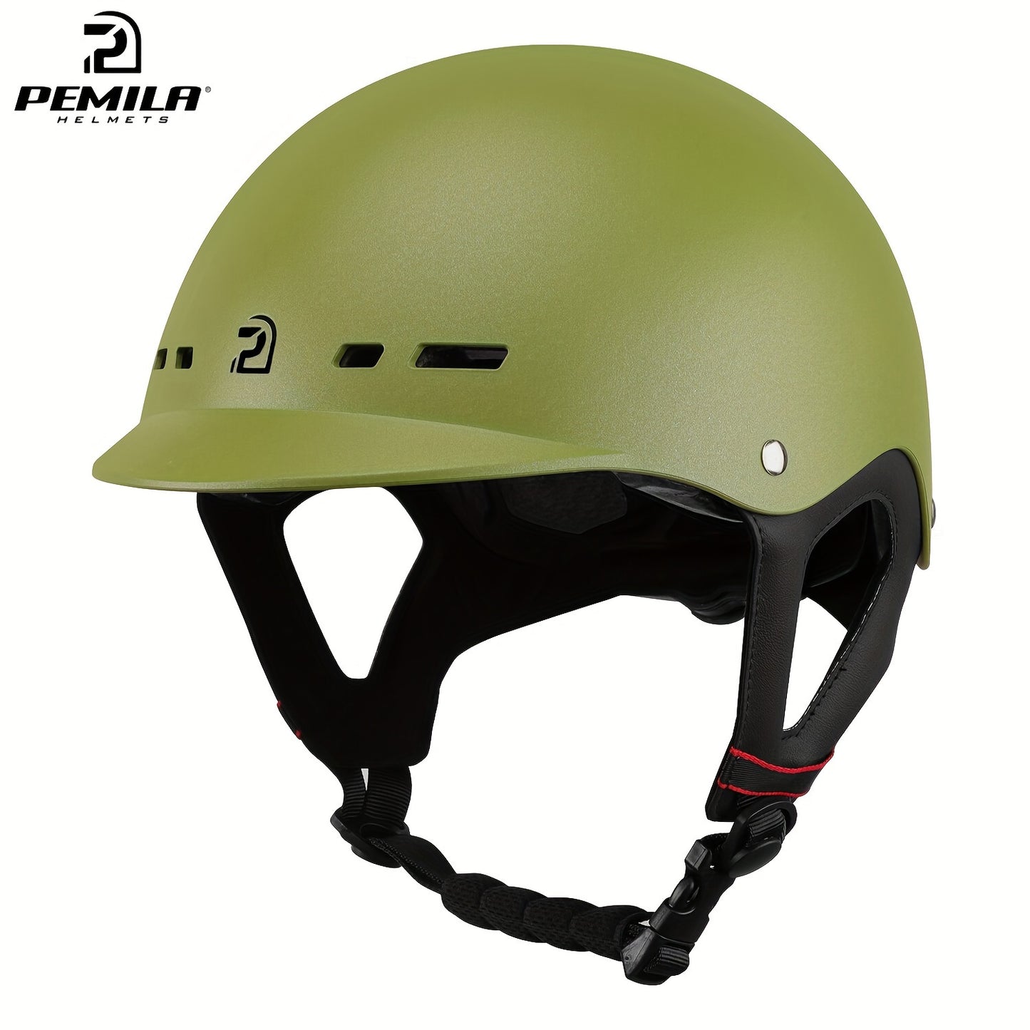 PEMILA Classic adult riding helmet with ABS shell and adjustable chin strap in various colors.