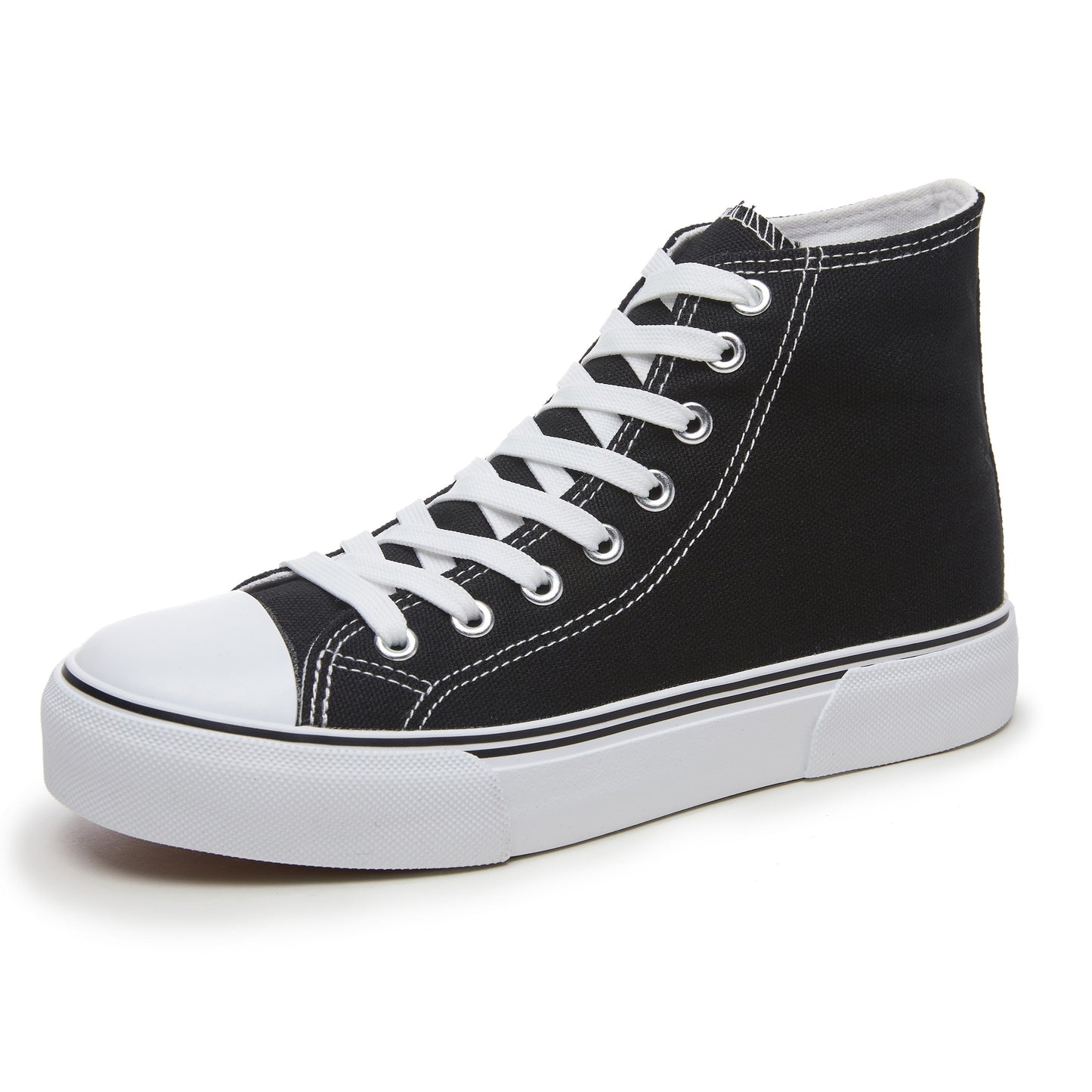 Women's high-top lace-up sneakers, fashionable and comfortable for walking.