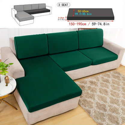 Durable sofa cover in solid color, suitable for pets, dustproof, and machine washable for living room, bedroom, and dining area.