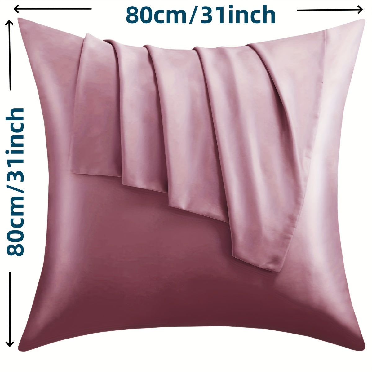 Set of 2 Polyester Pillowcases featuring Zipper Closure, Smooth Satin Weave, Easy to Clean in Washing Machine, Promotes Restful Sleep, Gentle on Hair and Skin, Helps prevent Hair Loss and Frizz