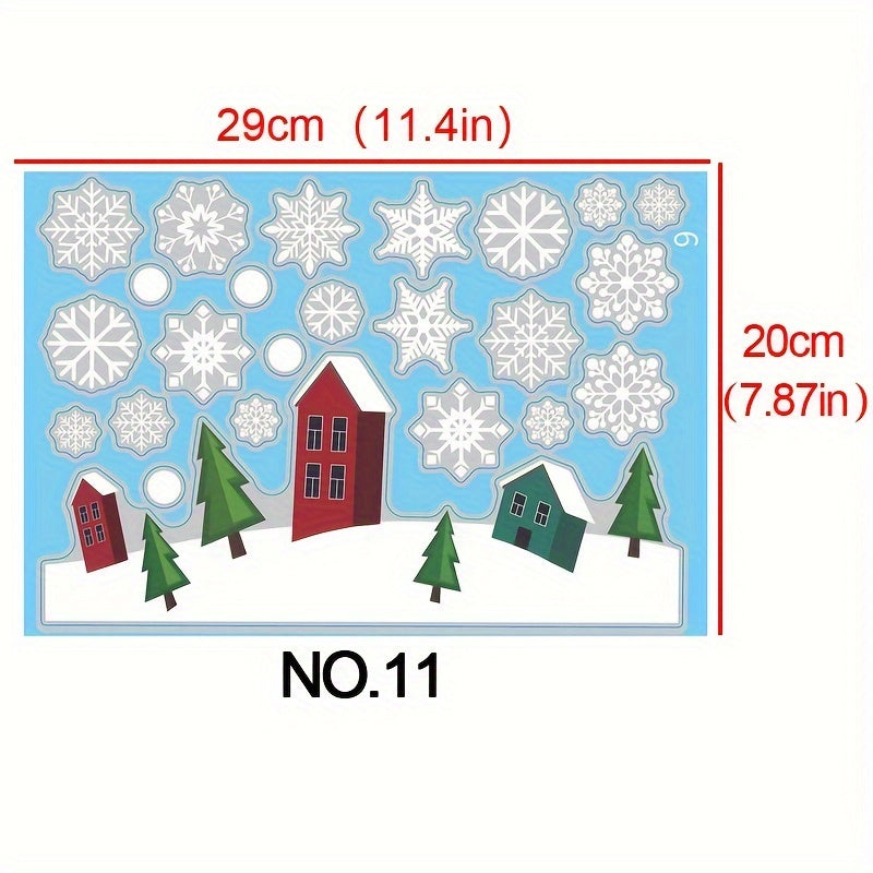 Get in the festive spirit with our 2024 Christmas Window Clings! This set includes 1pc featuring charming Snowflake & Santa Designs. These removable electrostatic stickers are perfect for decorating your home or shop during the holiday season. Bring some