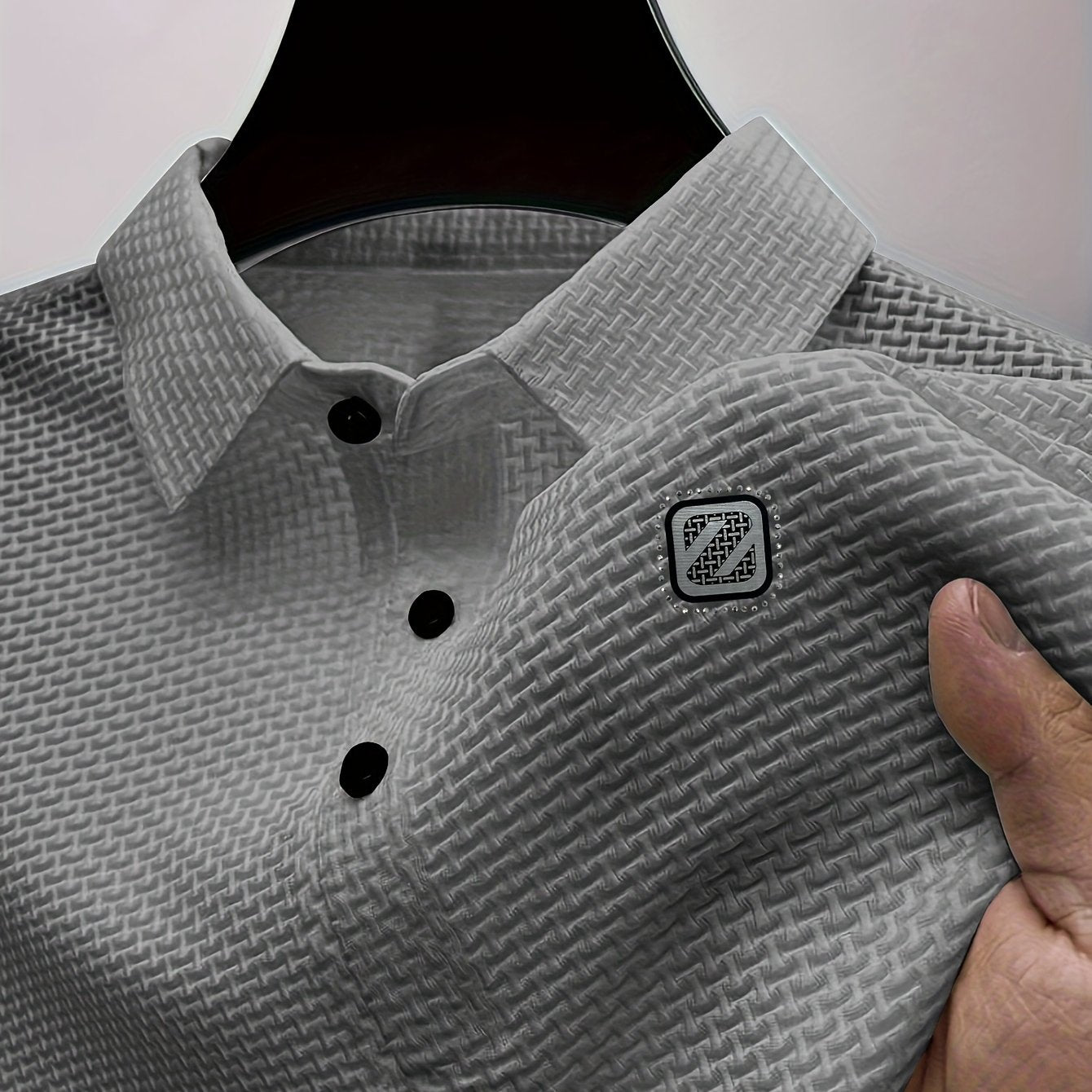 Men's Quick-Dry Nylon Shirt - Logoed, Breathable and Moisture-Wicking for Golf, Gym, and Casual Wear.