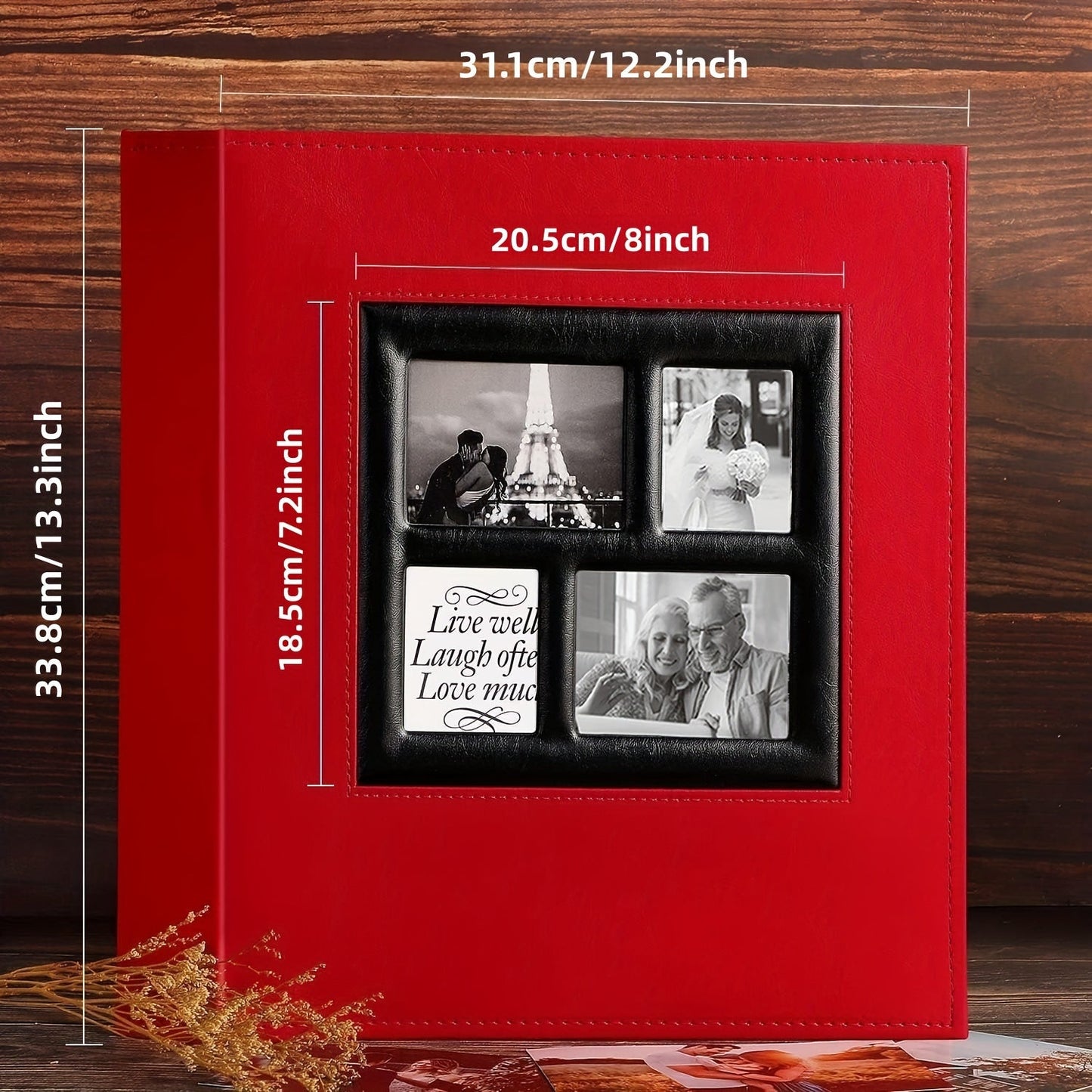 This faux leather photo album has a super large capacity for holding 500 horizontal and vertical 4x6 photos. It is perfect for capturing family anniversaries, weddings, travel memories, couple growth milestones, birthday parties, Halloween, Christmas