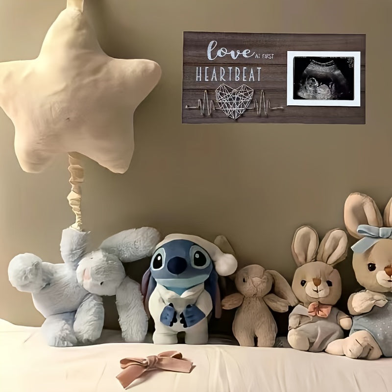 Capture the moment with our Newborn Ultrasound Keepsake Photo Frame - A heartfelt wooden memory picture holder for your pregnancy announcement, baby's birth gift, or for cherishing memories of your little one from 0-3 years old. This beautiful frame