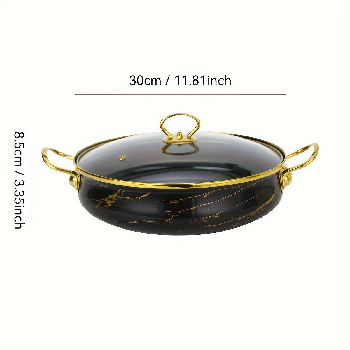 Large capacity stew pot, ideal for holiday soups and stews, seafood rice cooking, and serving at home or in a restaurant. This festive thick enameled pot is compatible with gas stoves and requires no electricity. A versatile addition to any kitchen!