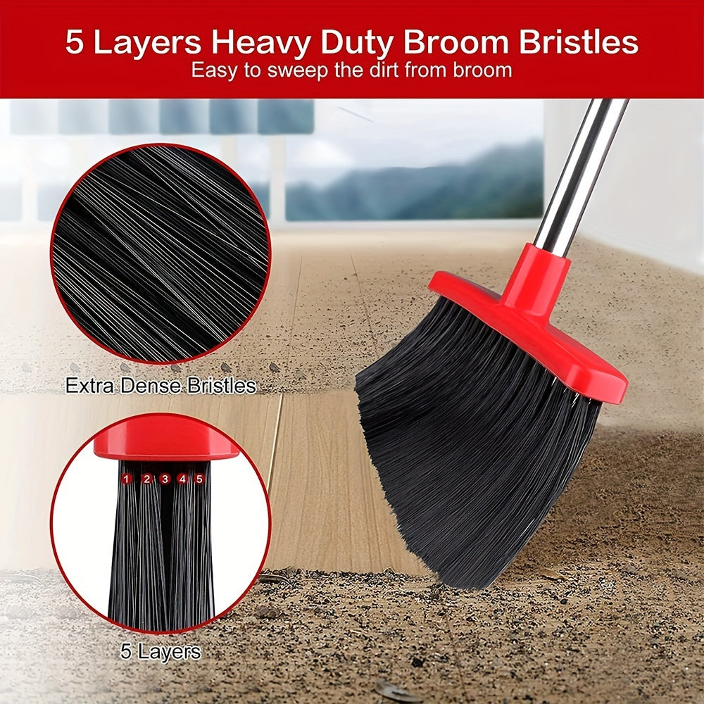 Upgrade your home cleaning routine with the 1set Upright Broom and Dustpan Set! This self-cleaning set is perfect for indoor and outdoor sweeping and is ideal for homes with pets. The set includes a 98.04cm upright broom and a 129.54cm dustpan with teeth