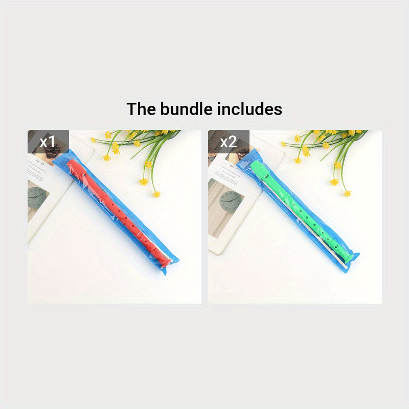 1pc Plastic Flute with 8 holes, versatile music equipment for educational purposes. Comes in multiple colors. Eid Al-Adha Mubarak!