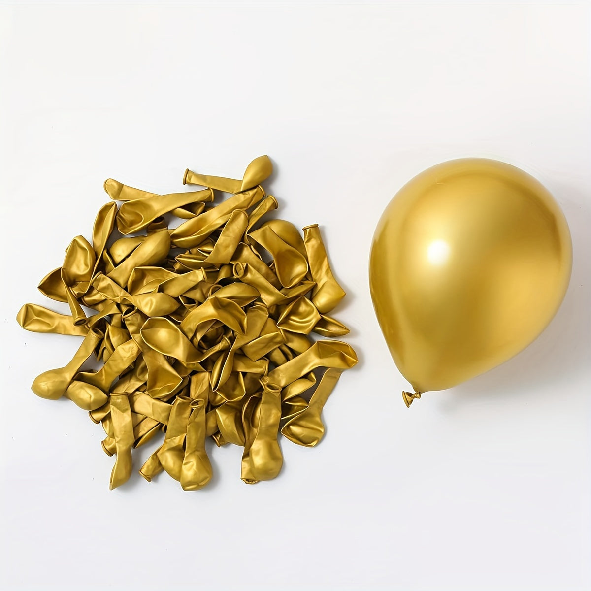 50 metallic balloons for various occasion decorations.