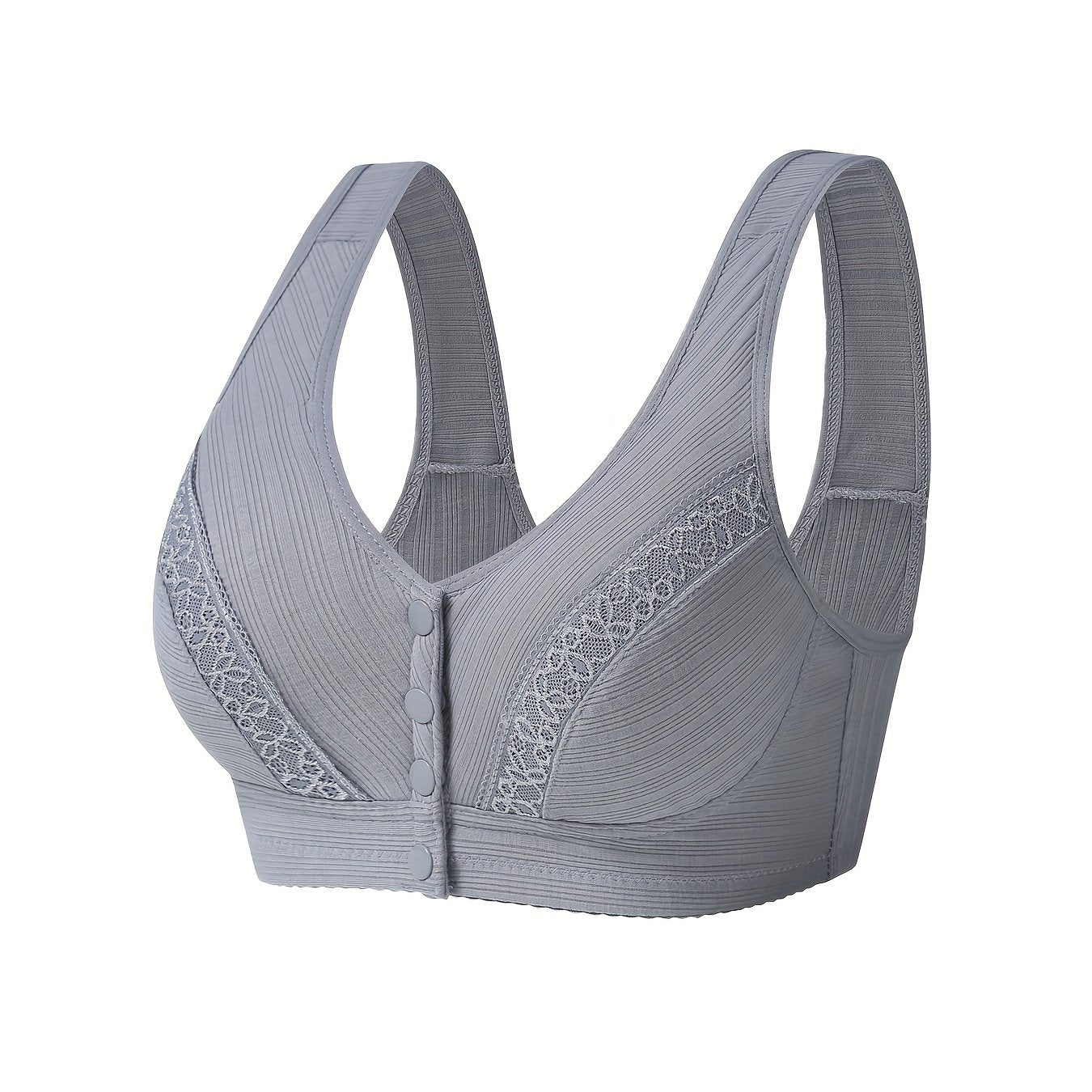 Front-buttoned wireless bralette for women - the ideal fit for lingerie and underwear.