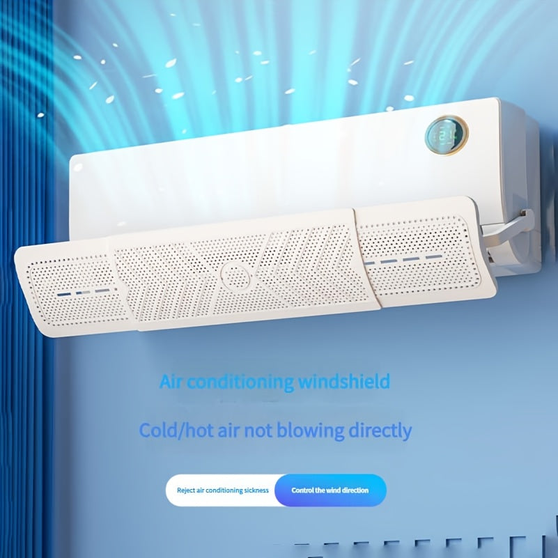 Introducing the 2025 Wind Deflector for Air Conditioners - Innovative No-Drill Side Hanging Design, Made of Durable Plastic to Improve Efficiency and Comfort without requiring Electricity.