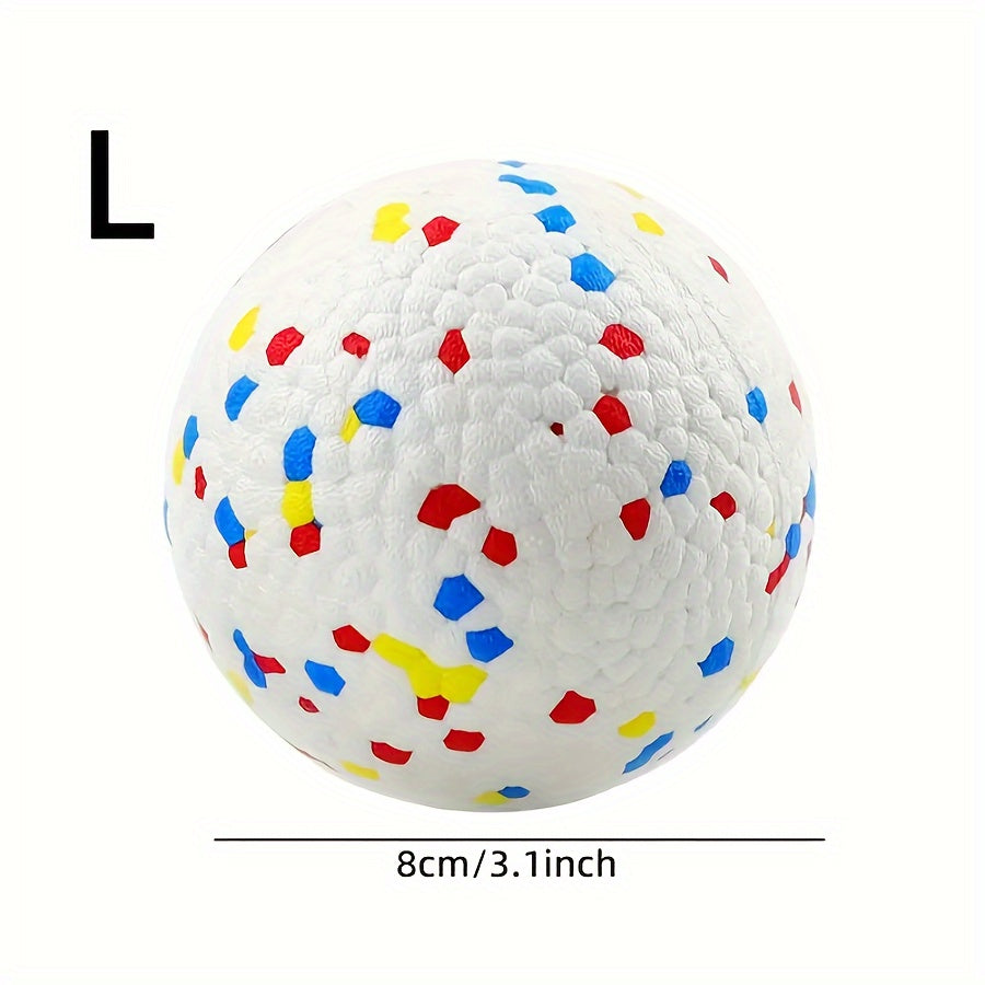 1pc durable anti-bite dog toy ball made of elastic TPR material for interactive pet sports and tooth cleaning, suitable for both indoor and outdoor use, ideal gift for dogs.