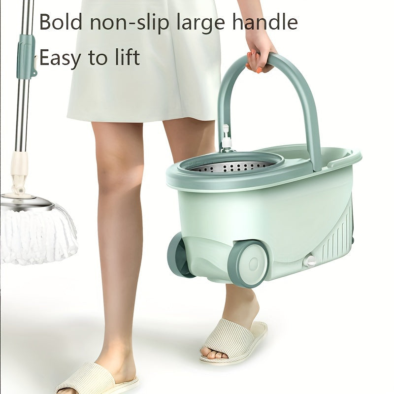 Get the convenient 1Set Hands-Free Wash Rotating Mop and Bucket Set with 3 replacement mop head refills. This mop is perfect for wet and dry use, dust removal, and cleaning hardwood, laminate, tile, and wooden floors. It's a must-have cleaning tool and