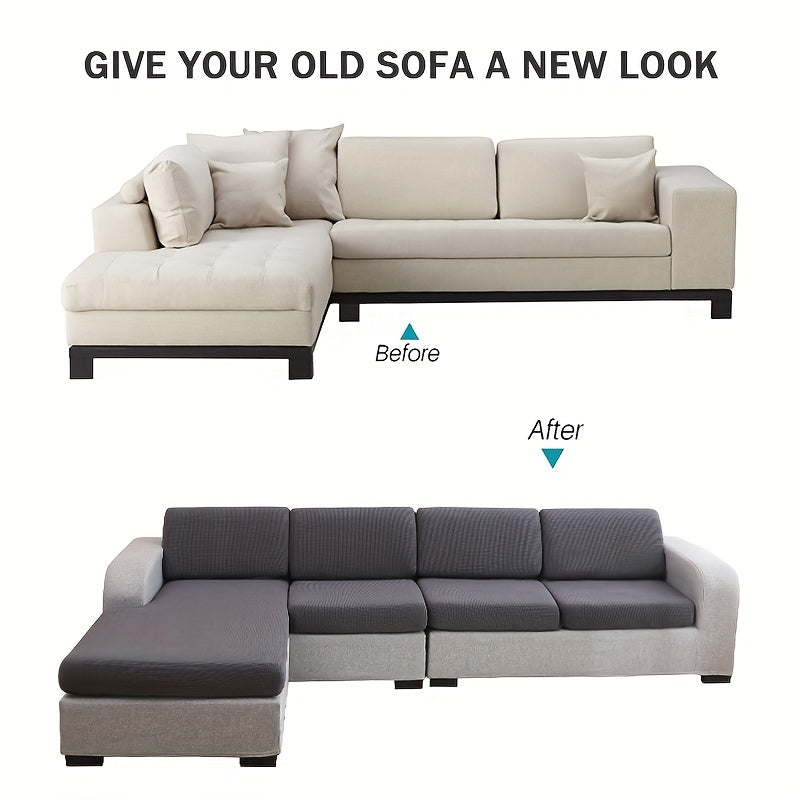 1 piece water-resistant sofa cover with classic elasticity, non-slip design, and easy care to protect and style furniture.