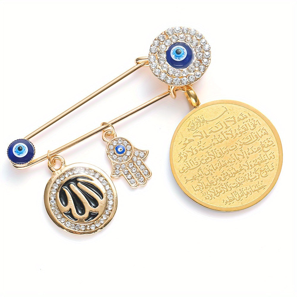 Fashionable Devil's Eye Brooch Pin - Alloy Accent for Collars & Apparel