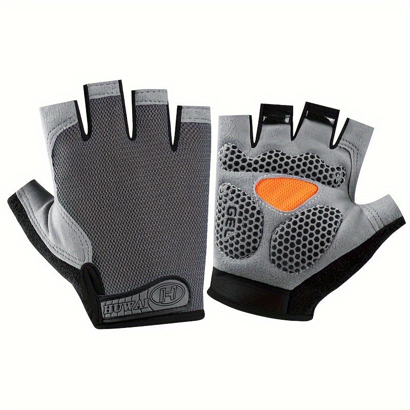 1 Pair of Ximax Half-Finger Fitness Gloves for Outdoor Sports, Non-Slip and Breathable