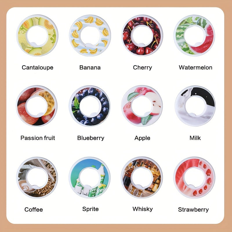 1pc of flavored fruity milk whisky rings for sports water bottles, a healthy drinkware accessory for staying fit.