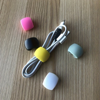 10 Multifunctional plastic cable cord organizer clips with storage buckle. Ideal for home and office use.