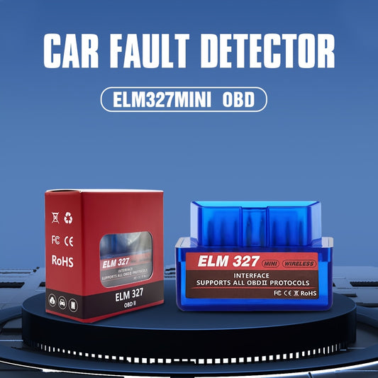 Mini OBD2 Diagnostic Tool for all car models with real-time data, wireless connectivity, and compatibility with Android, iOS, and Windows devices.