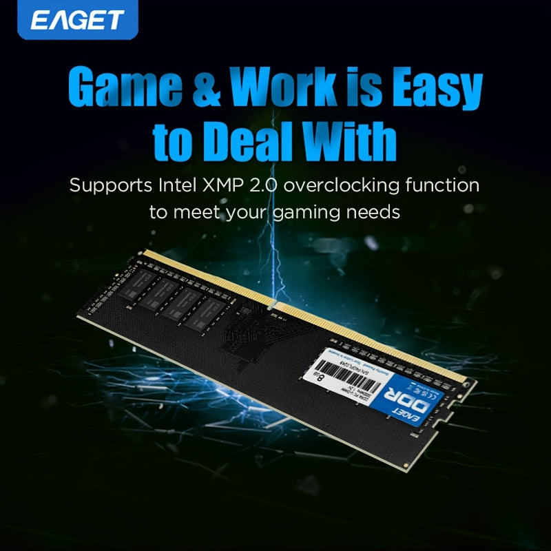 EAGET DDR4 RAM: 8GB/16GB, 3200MHz, 1.2V, UDIMM Desktop Memory for Intel & AMD Motherboards