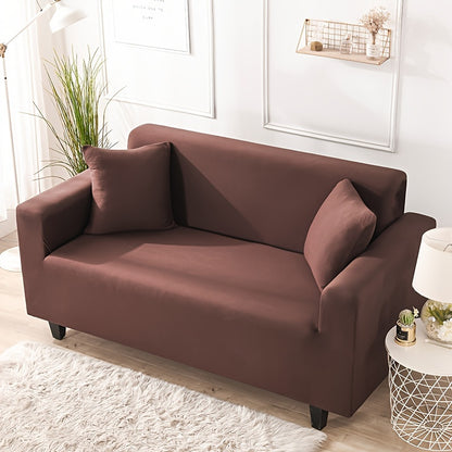 Modern sofa cover with non-slip elastic band, machine washable, made of 95% polyester and 5% spandex. Compatible with various sofa sizes, no printing, stitched craftsmanship, fabric weight of 100-120 g/m².