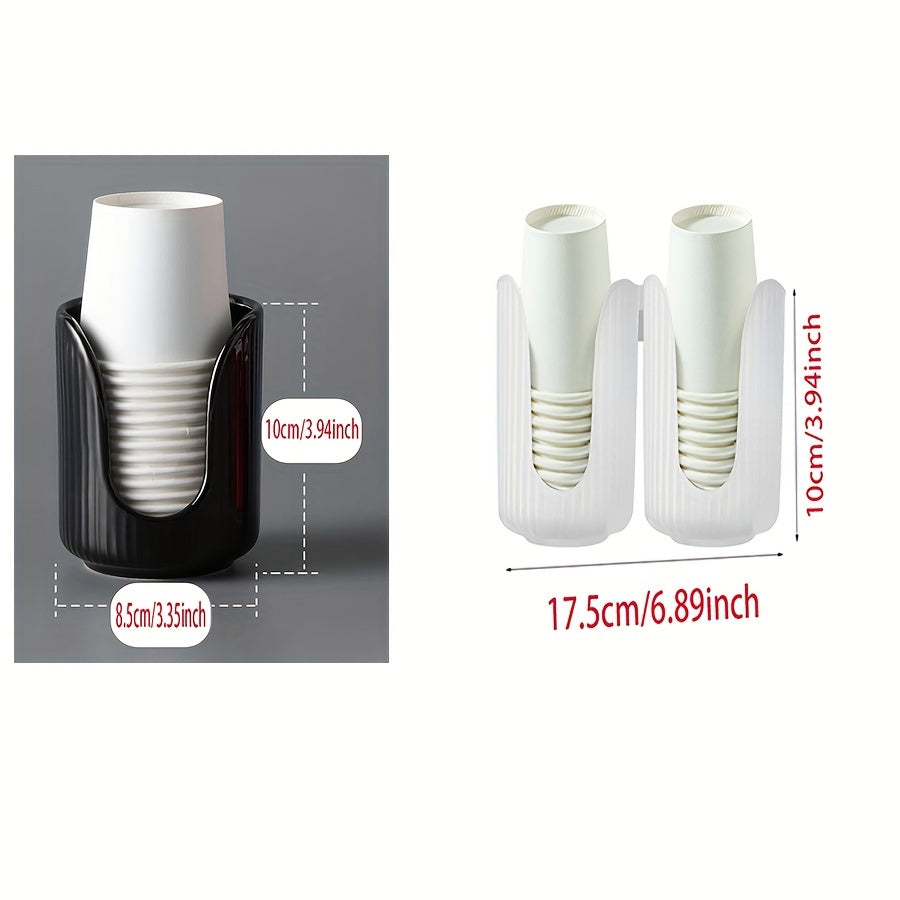 Versatile Cup Organizer: This Disposable and Multifunctional Paper Cup Holder doubles as a Desktop Storage Rack, ideal for Bathroom, Kitchen, or Living Room. Keep your cups, toothbrush, toothpaste, and other essentials neatly organized in this compact